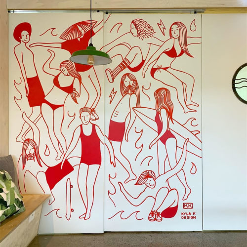 Mural | Murals by Kyla K Design | The Burger Joint in Christchurch