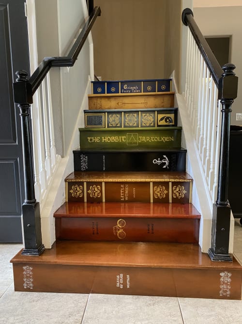 Painted staircase | Murals by Maureen Hudas