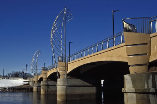 Lewis Street Bridge | Public Sculptures by Vicki Scuri SiteWorks | Lewis Street over the Arkansas River, Wichita, KS in Wichita