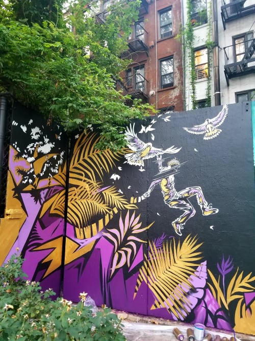 In loving memory of Jon | Street Murals by Oscar Lett | First Street Green Cultural Park in New York