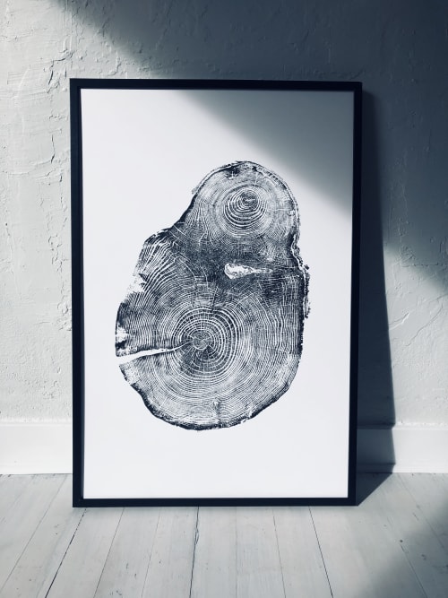 Puget Sound Hemlock. Hand pressed on 24x36 inch paper | Prints by Erik Linton