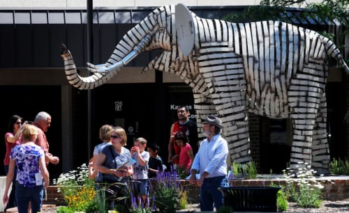 "Slim, the Elephant" | Sculptures by Artist Dale Lewis proves "It's OK for Fine Art to be Fun!" | Tony's Pizza Event Center in Salina