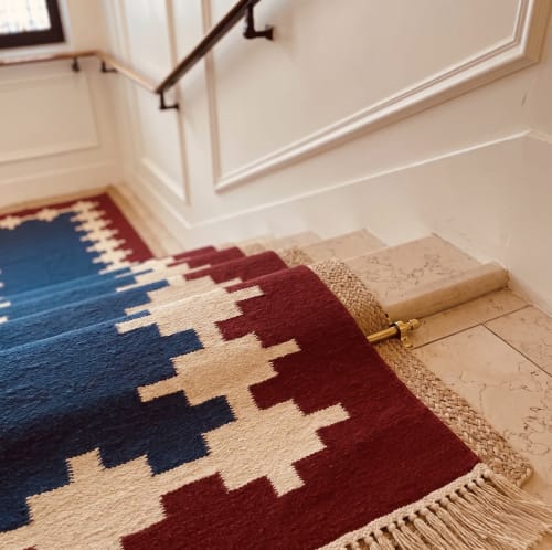 Handwoven Woolen Runner Rug | Rugs by Evergreen Carpets