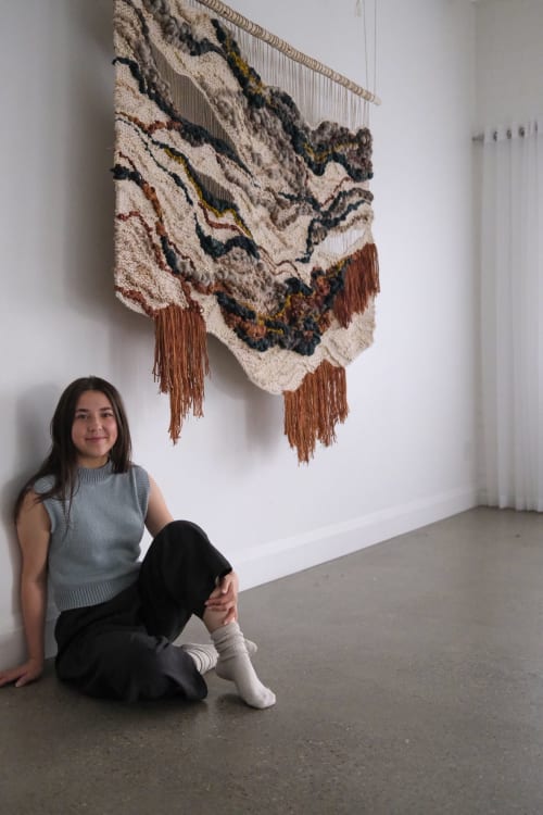 Organic wall sculpture hanging | Wall Hangings by Rebecca Whitaker Art