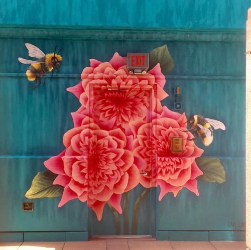 Flower Mural | Murals by Carl Linstrum | Four Seasons Hotel Atlanta in Atlanta