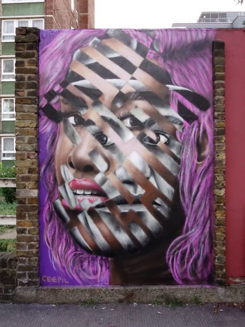 Double portrait London19 | Murals by CeePil