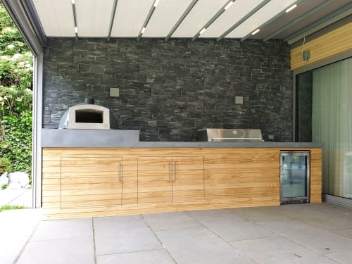Hale, Cheshire, Bespoke Accoya Outdoor Kitchen | Furniture by Davies and Foster