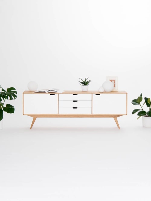 Mid century modern sideboard, retro console cabinet | Storage by Mo Woodwork | Stalowa Wola in Stalowa Wola