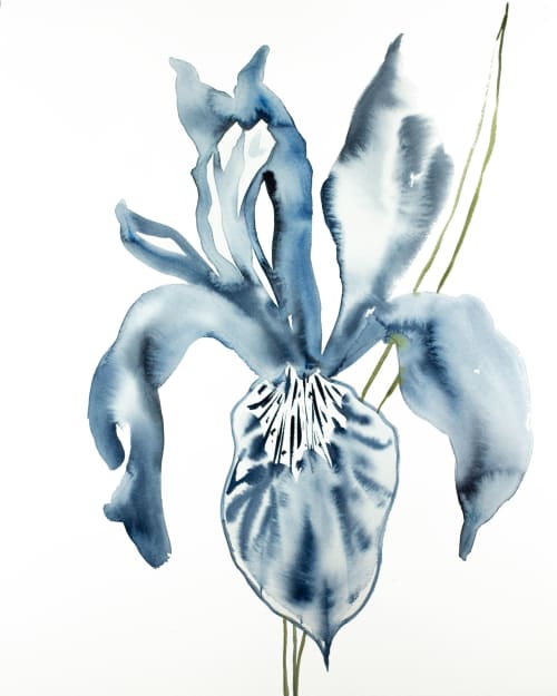 Iris No. 95 : Original Watercolor Painting | Paintings by Elizabeth Becker