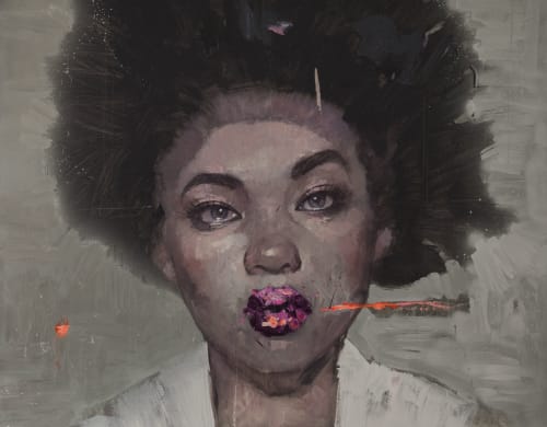 AMALIA | Oil And Acrylic Painting in Paintings by Roldan Lauzan Studio