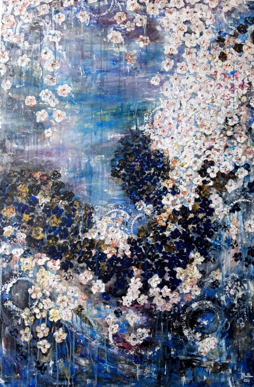 Cherry blossoms | Oil And Acrylic Painting in Paintings by Elena Parau
