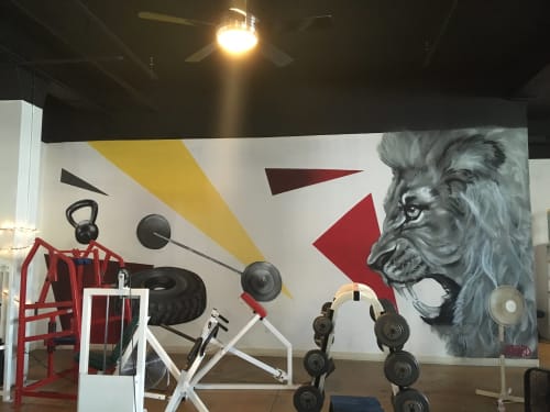 Ajo Fitness Mural | Murals by HazardOne | Ajo Fitness in Ajo