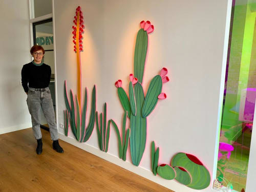 Agave with Cactus | Sculptures by Simona Vergani