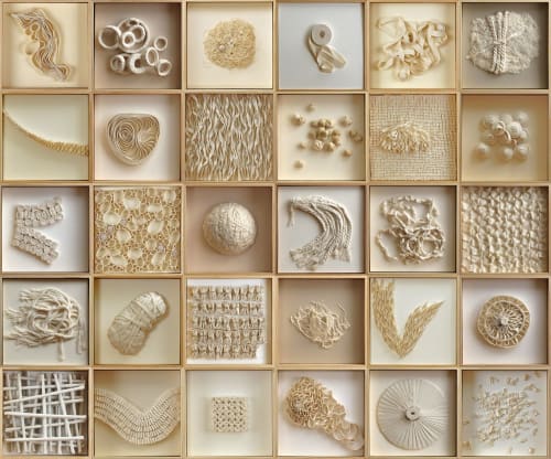 Siongular Stories From a Sizable Spool - fiber sculptures | Mixed Media by Ellen Schiffman