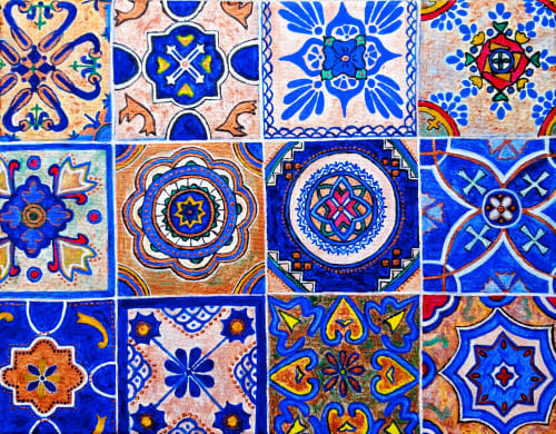 Mexican tiles 2 | Paintings by Elena Parau