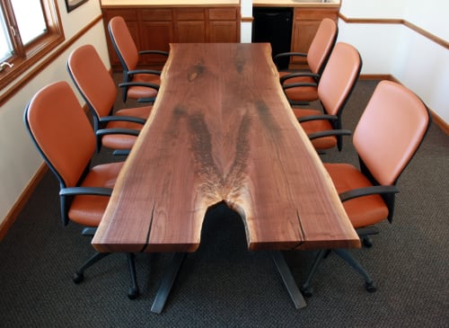 Book-matched Walnut Conference Table
