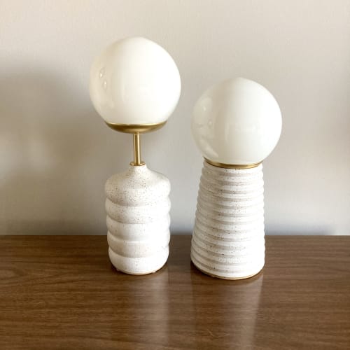 Tall Globe Lamp | Table Lamp in Lamps by Megan Sauve Ceramics
