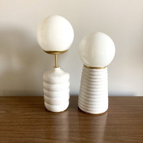 Tall Globe Lamp | Table Lamp in Lamps by Sauvé Ceramics