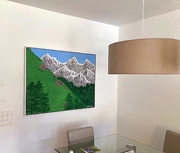 Swiss Mountain Climbing Commission | Mixed Media by Elizabeth Langreiter Art