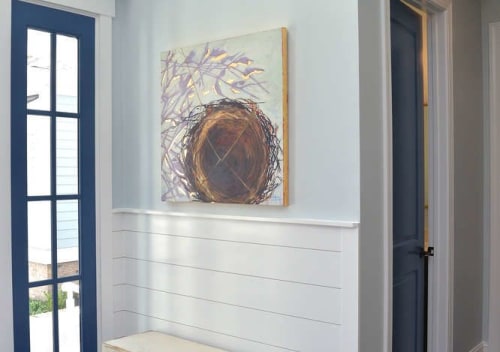Nest with Muted Shadows | Paintings by Andie Paradis Freeman | Hagood Homes at St. James Plantation in Southport