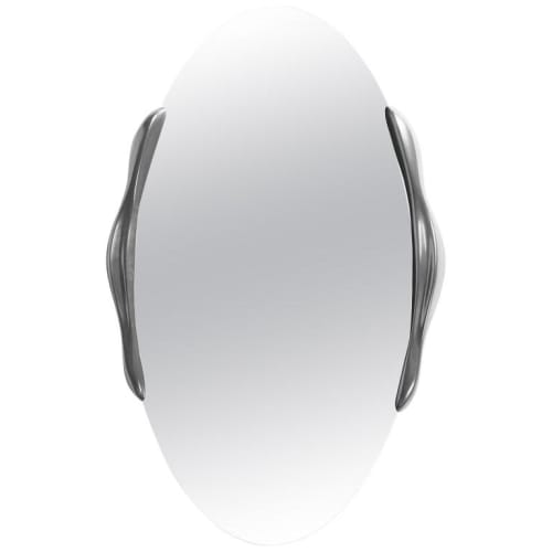 Amorph Ovate Mirror in Stainless Steel Finish | Decorative Objects by Amorph