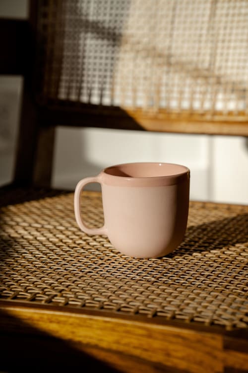 Handmade Porcelain Coffee Mug. Powder Pink | Drinkware by Creating Comfort Lab