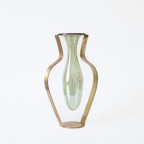 Droplet Wide Vase - Menta | Vases & Vessels by Kitbox Design