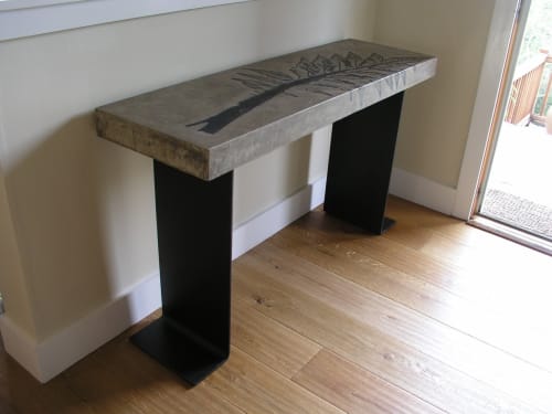 Custom Rectangular Concrete Bench or Dining, Console, Coffee | Benches & Ottomans by Holmes Wilson Furniture