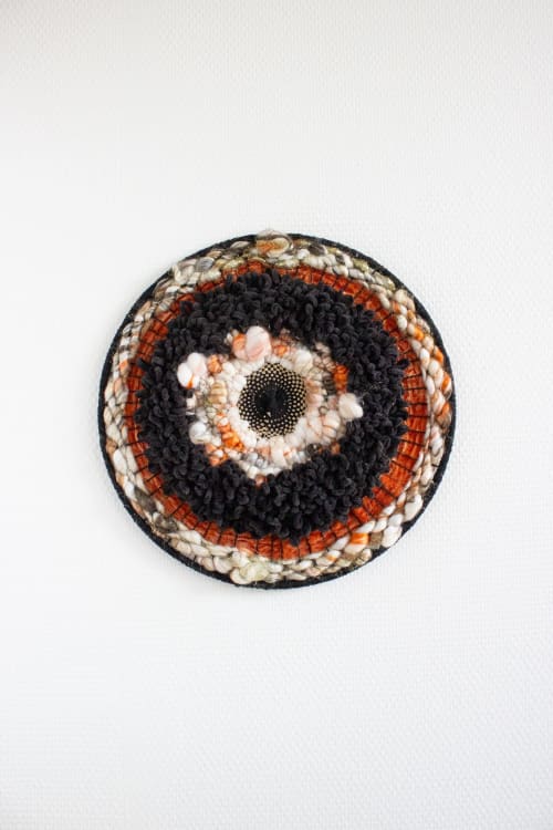 HOPE IN THE DARKNESS | Round Woven Wall Art | Wall Hangings by Melodie Nicolle