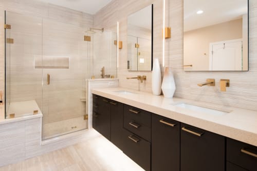 Rehoboth Beach Contemporary Master Bath | Interior Design by Donnelly Banks Interiors | Private Residence, Rehoboth Beach in Rehoboth Beach