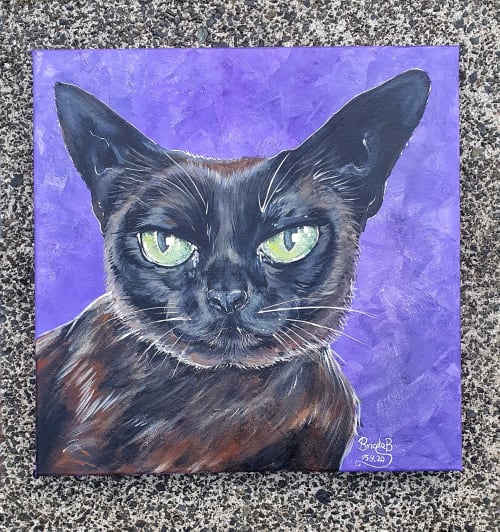 Cat portrait 2 | Paintings by Manabell