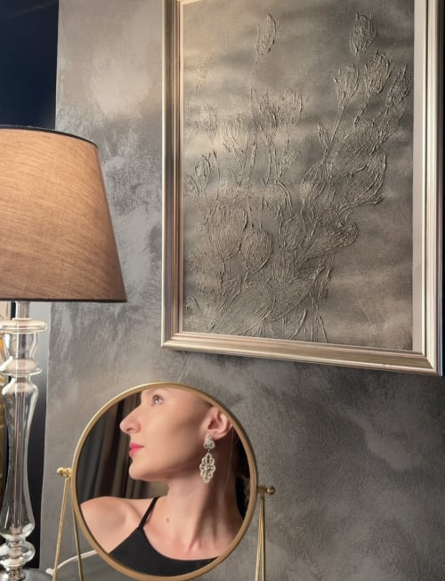 'Silver Eustoma' | Mixed Media by IRENA TONE