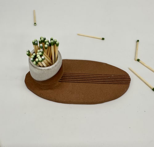 surfboard match striker & candle holder | Decorative Objects by Coupe Ceramics