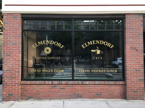 23Kt gold leaf signs | Signage by Need Signs Will Paint | Elmendorf Baking Supplies & Cafe in Cambridge