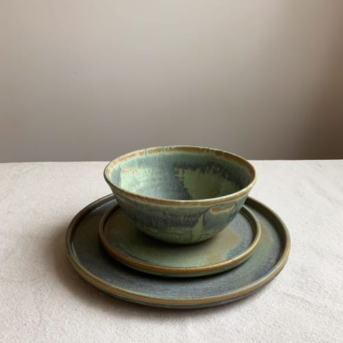 Soup Bowl in Lichen by Keyes Pottery