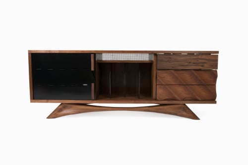 Walnut Custom Credenza | Storage by Michael Maximo | Michael Maximo Furniture & Design Studio in Austin
