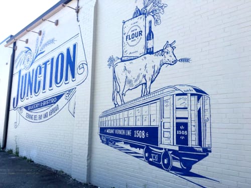 Junction Bakery Mural | Murals by Cory Bernat | Junction Bakery & Bistro in Alexandria