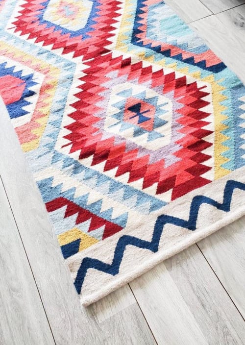 Luxor Handwoven Multi Colored Rug | Runner Rug in Rugs by Mumo Toronto