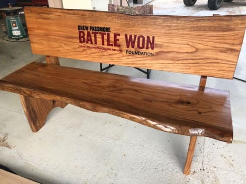 Slab bench | Benches & Ottomans by Peach State Sawyer Services