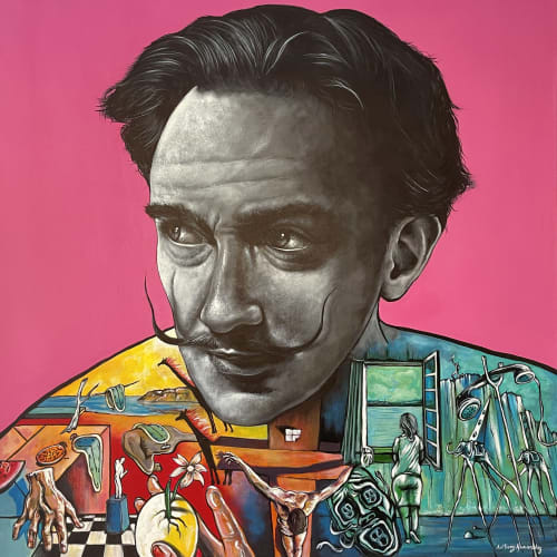 Salvador Dali | Oil And Acrylic Painting in Paintings by Anthony Hernandez Art