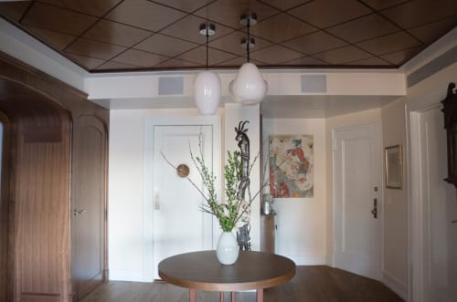 Custom CANE Pendant Light Trio | Pendants by KEEP | Private Residence in Upper West Side NYC in New York