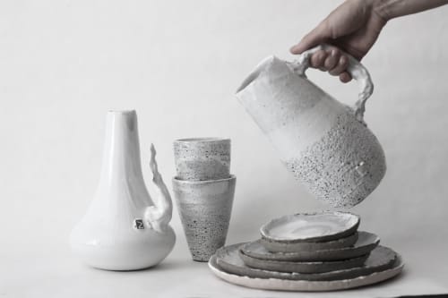 Studio recycled clay pitcher | Tableware by ZHENI
