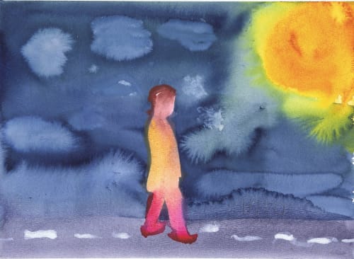 Road to Recovery - Original Watercolor | Paintings by Rita Winkler - My Art, My Shop -by Rita ... Where Every Stroke Speaks of Joy and Inclusion