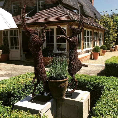 Boxing Hares | Sculptures by Emma Jane Rushworth