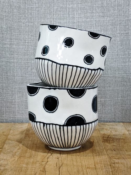 Large Dots Art Planter | Art & Wall Decor by Dolcezza Pottery