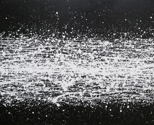 Black & white flow | Oil And Acrylic Painting in Paintings by Isabelle Pelletane