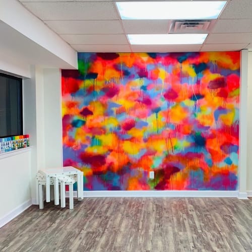 Abstract Colorful Mural
