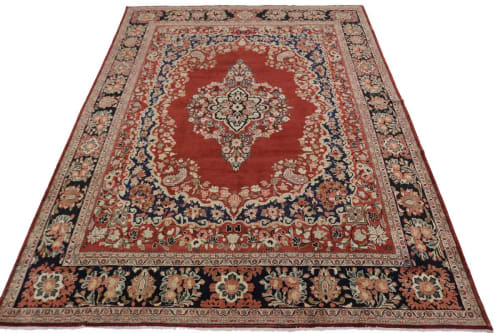 Antique Red Floral Classic 11X14 Mahal Persian Rug | Area Rug in Rugs by Magic Rugs