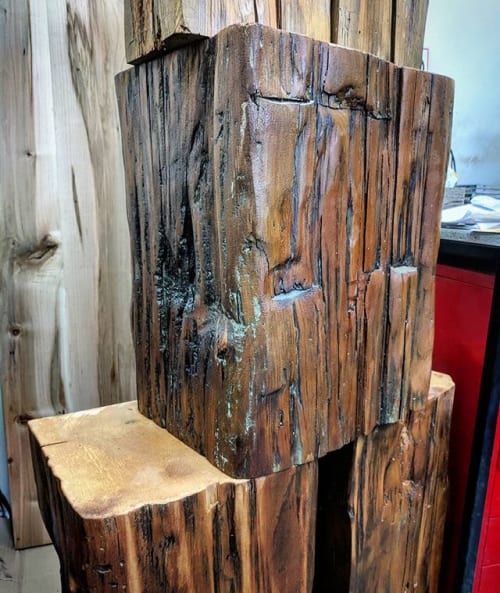 Reclaimed Barn Beam Cube By Barnboardstore Seen At Private