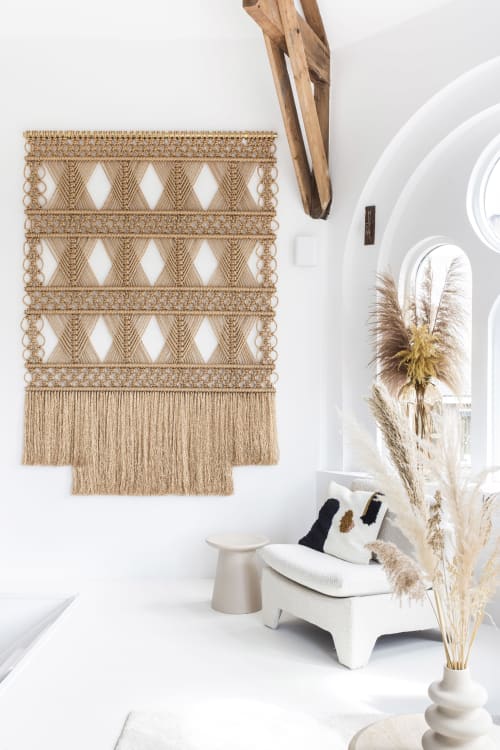 Rose/Gold Wallhanging 180cm x 250cm | Macrame Wall Hanging in Wall Hangings by Milla Novo